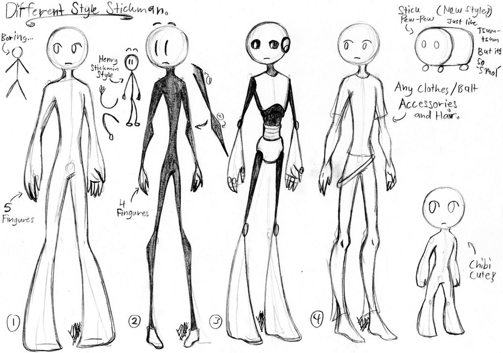 Stick Drawing/design Different Style Stickman-Sketch by Faranomalore001 on DeviantArt