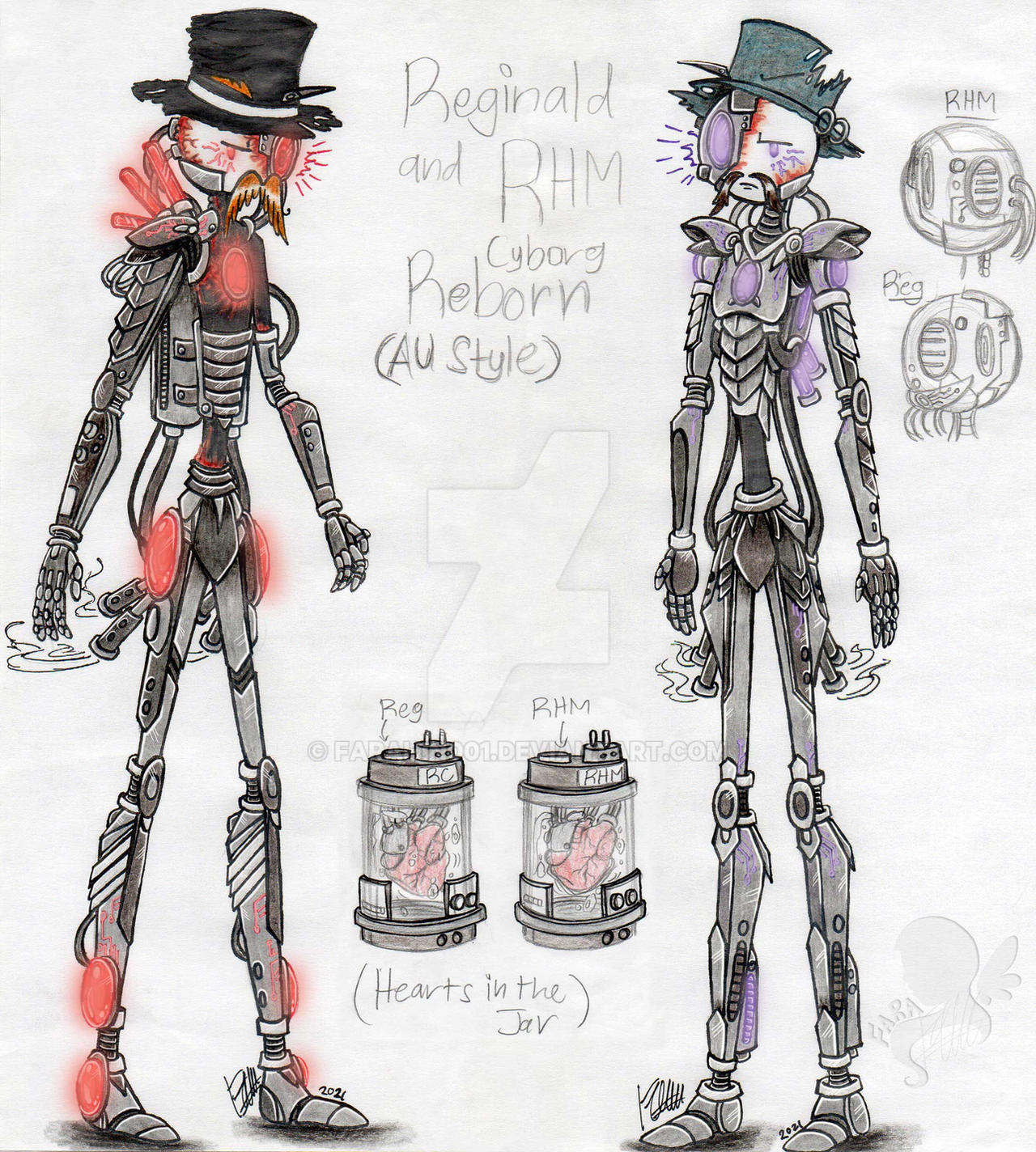 Reg Rhm ThscAU: Reg and RHM - Cyborg reborn (Redraw/AU) by farahin001 on DeviantArt