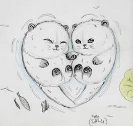 Sea otter it's love (Tutorial/Sketch)