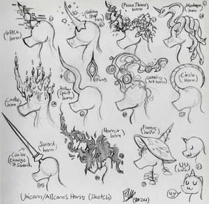 Unicorn/Alicorn's Horns (Sketch 6/8)