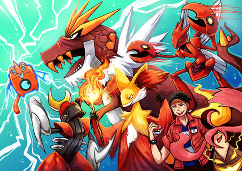 Pokemon team commission: team red