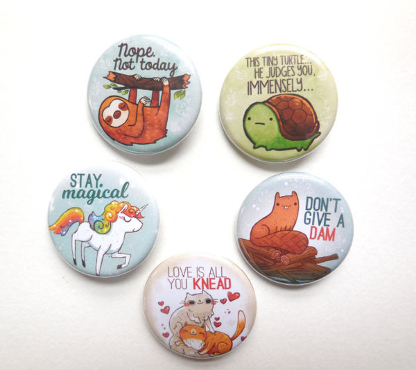 Funny Buttons by michellescribbles on DeviantArt