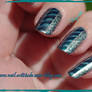 Nail Art Vert a bande magnetique