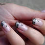 Nail Art : Black French with Arabesque