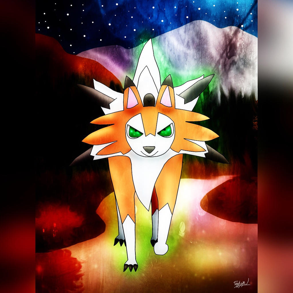 Lycanroc Dusk Form Fan Art By Tr3yart On Deviantart