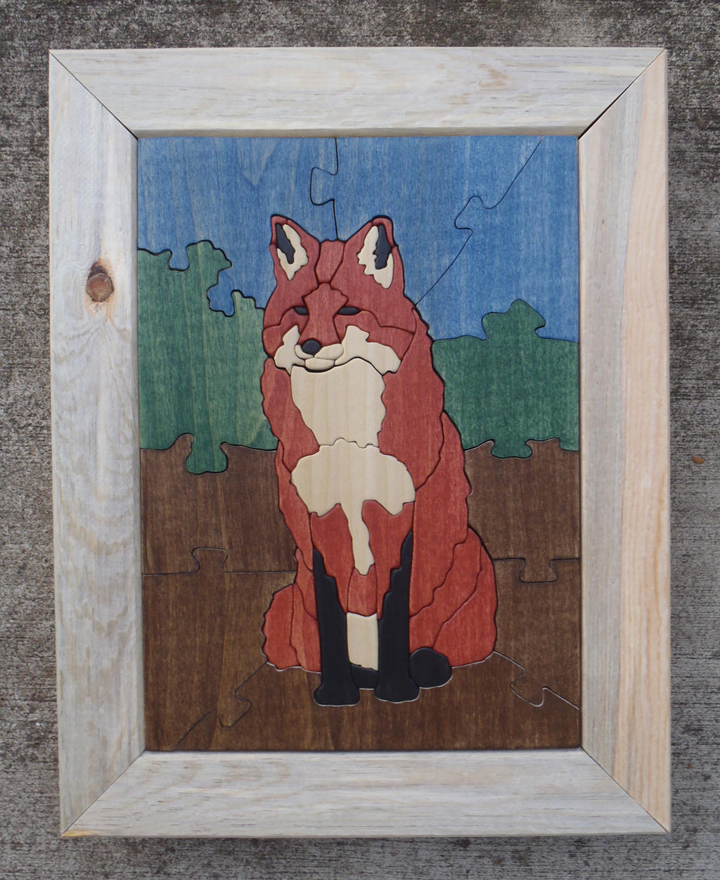 Fox Puzzle with Frame