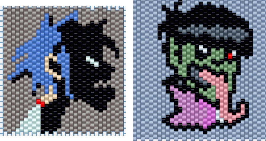 Gorillaz kandi cuff pattern