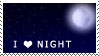 I Love Night Stamp