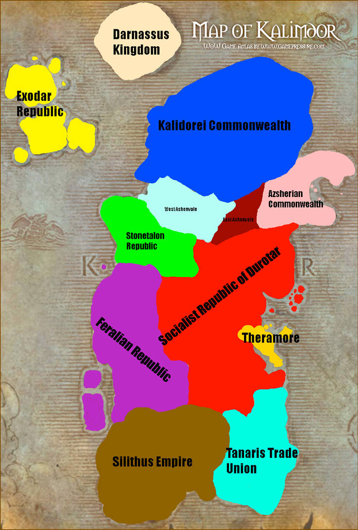 Political map of Kalimdor by GeneralHelghast on DeviantArt Political map of Kalimdor by GeneralHelghast on DeviantArt