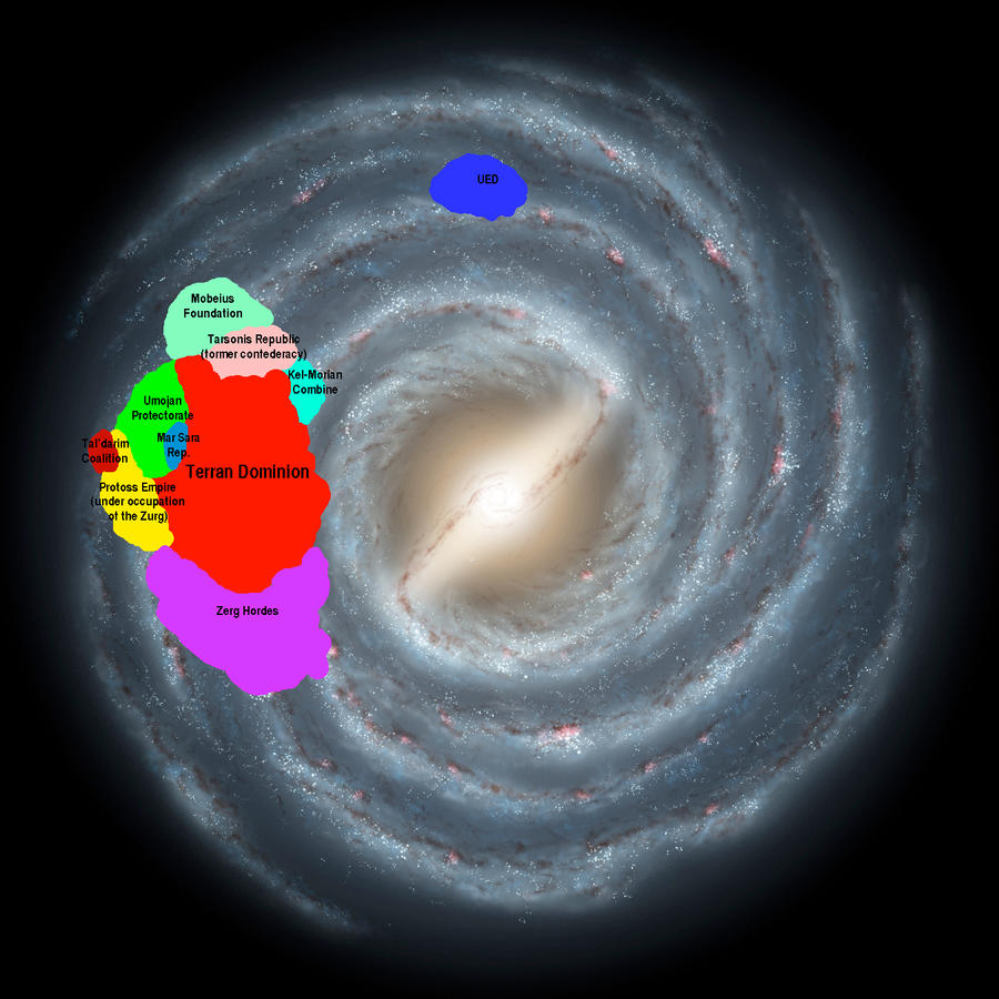 Starcraft 2 Galactic map