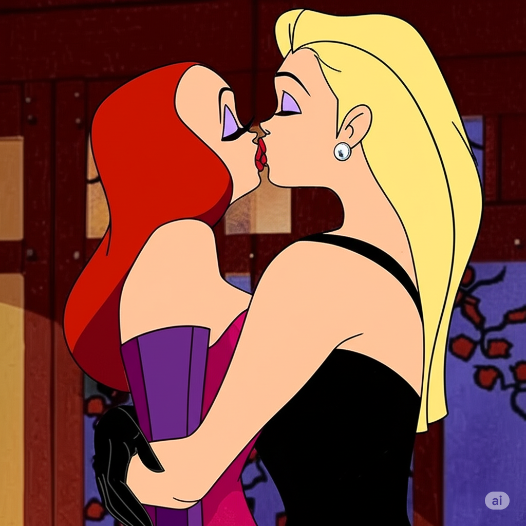 Jessica Rabbit Avatar Jessica Rabbit and Helga Sinclair kissing (2) by jhardy87 on DeviantArt