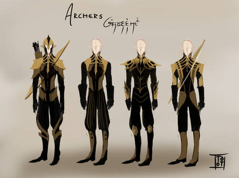 Golden age archer concept art