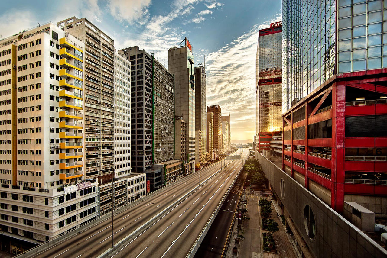 Connaught Road in Hong Kong