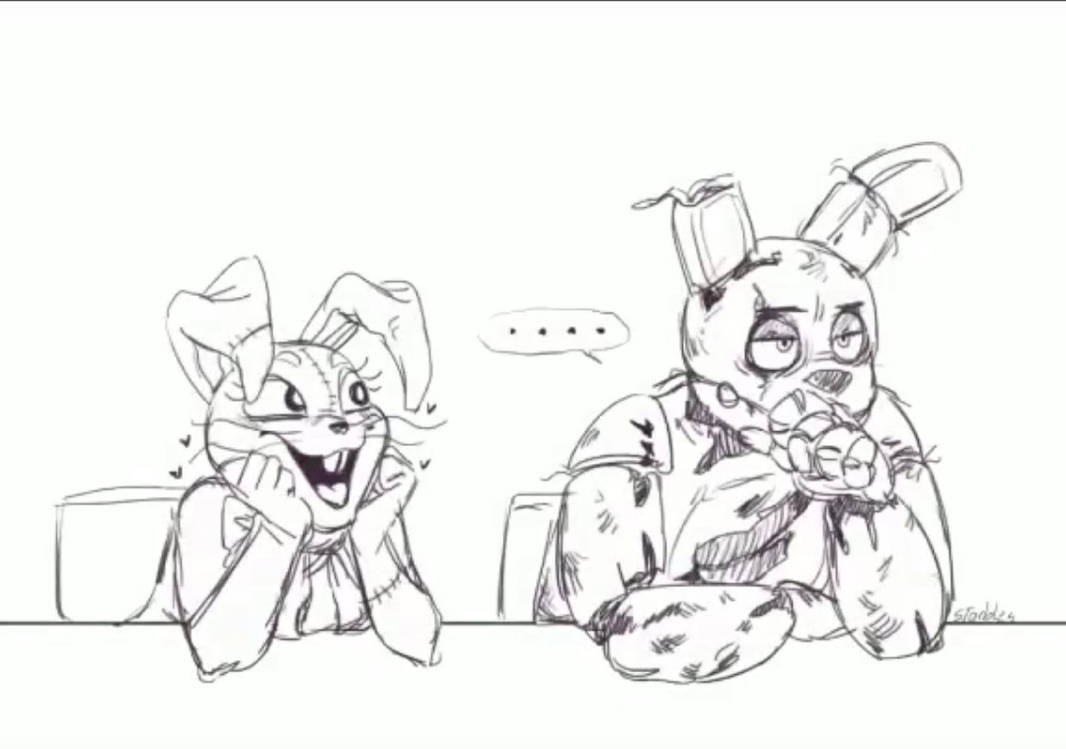 Spring Trap X Roxanne Springtrap love vanny but hides it by CLOAKINGWALL15 on DeviantArt