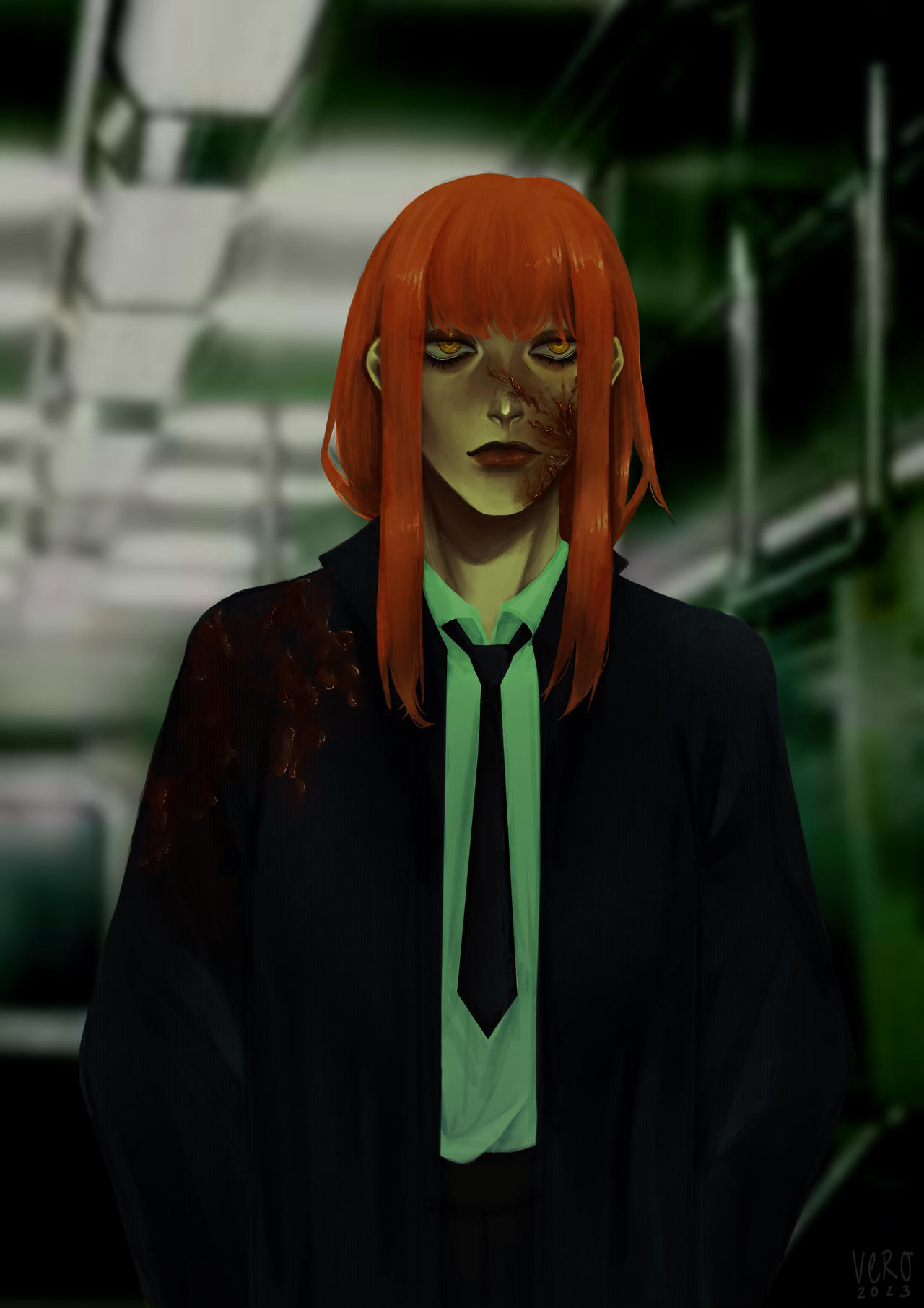 Makima Train Scene Redraw by Verolanie on DeviantArt