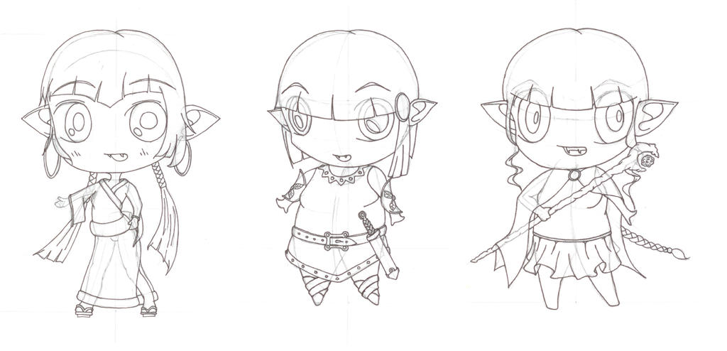 Chibi Elf Ranger More Chibi Elves by Kearnaun on DeviantArt