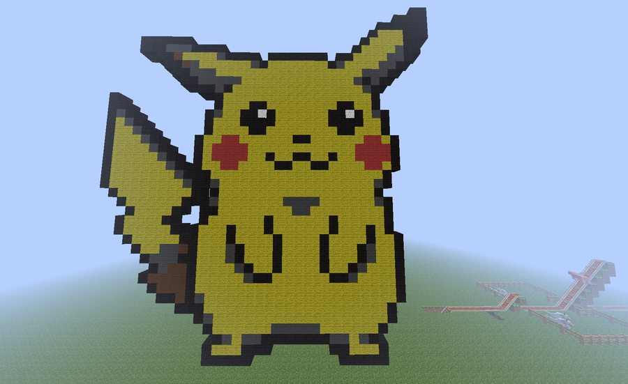 pics Pikachu Pixel Art 16X16 Grid pikachu pixel art made in minecraft by