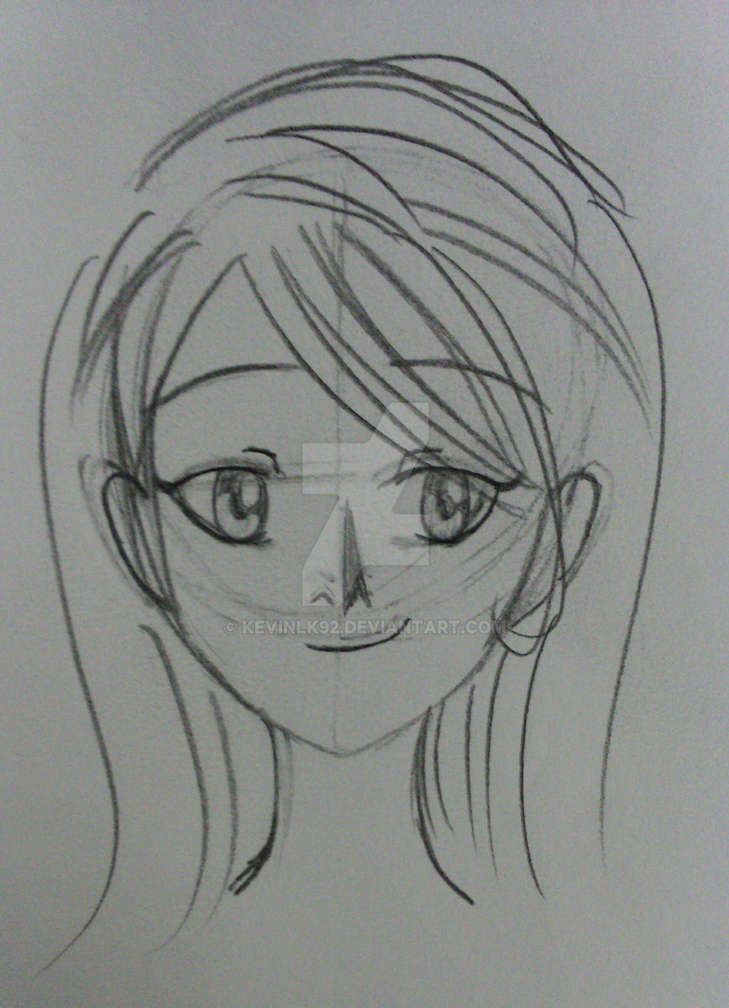 Manga girl face