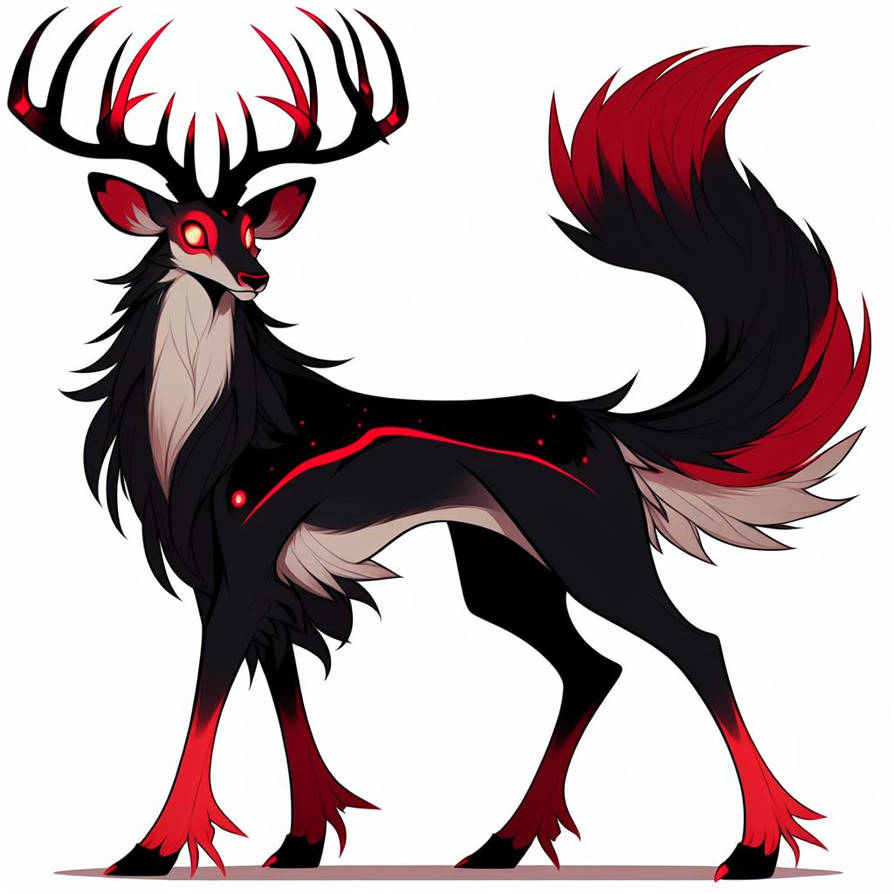 Alastor Deer Form Hazbin Hotel Fanart by UltmaXWolf on DeviantArt