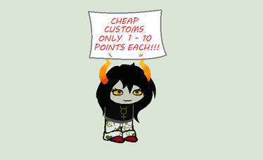 HOMESTUCK CUSTOMS: (ON HOLD UNTIL FURTHER NOTICE!)