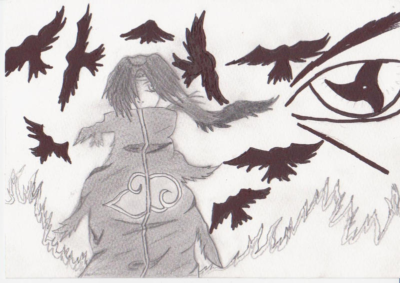 Itachi Using Jutsu Drawing Itachi Genjutsu by LeafRaVeN on DeviantArt