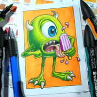 Mike Wazowski from Monsters Inc - #sixfanarts