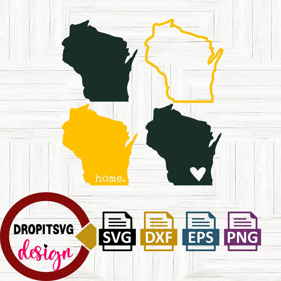 Wisconsin Svg Bundle Format, PNG ,DXF,EPS Digital by dropitsvg on ...
