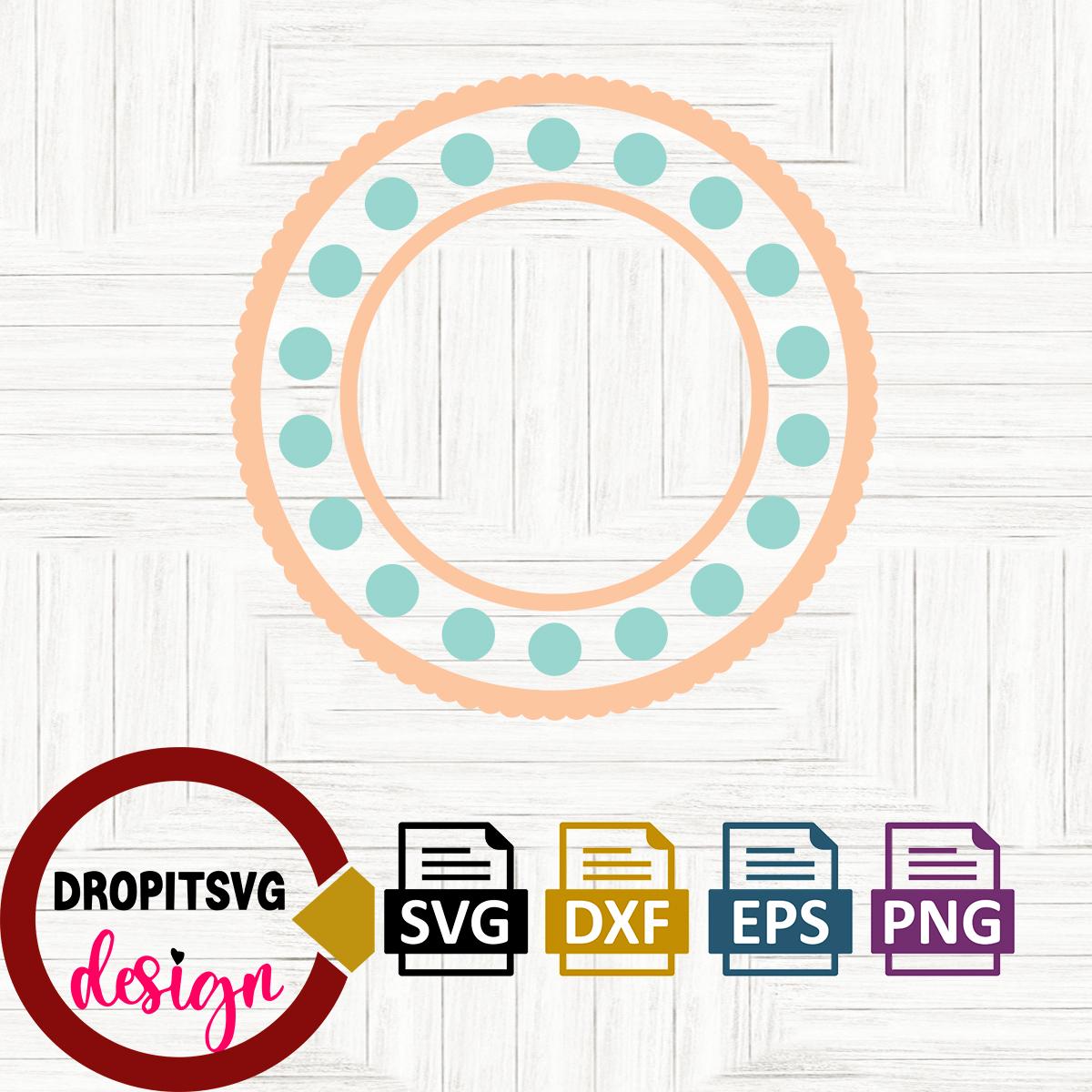 Circle Monogram Frame 8 Svg Bundle Format, PNG ,DX by dropitsvg on ...