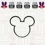 Mickey head outline svg bundle disney svg mickey m