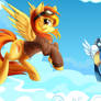 Spitfire And Soarin Background (Vector Art)