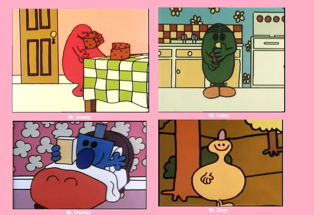 Mr. Greedy, Fussy, Grumpy and Dizzy DVD Menu by JDthomasfan on DeviantArt