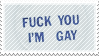 fuck you im gay fuck you im gay