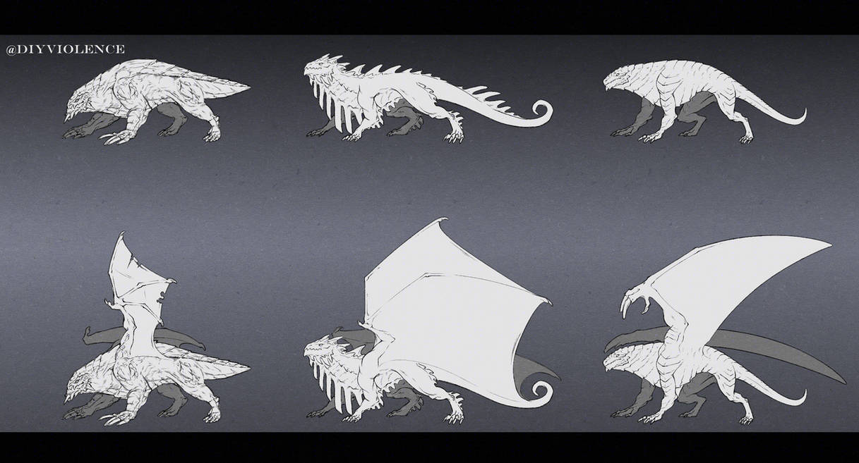 Dragon Concept Art by DiyViolence on DeviantArt