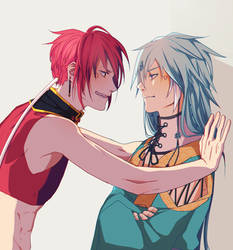 Yuuma + Hakuto [Halfbody]