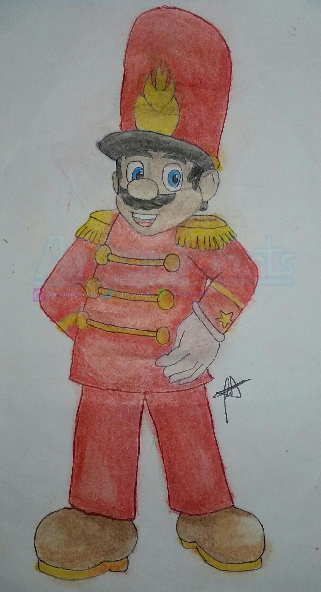 Mario celebrates Sweet Victory by AntonioArts on DeviantArt