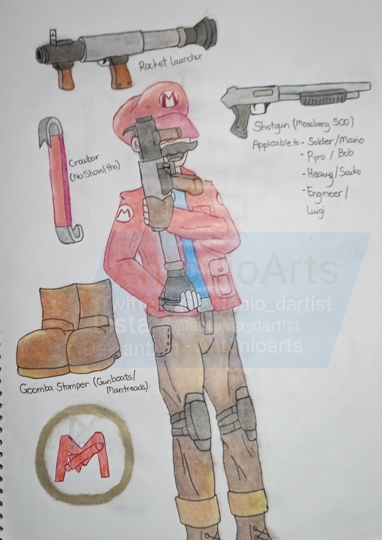 Mario Solider SMG4 X TF2 - Mario Soldier by AntonioArts on DeviantArt