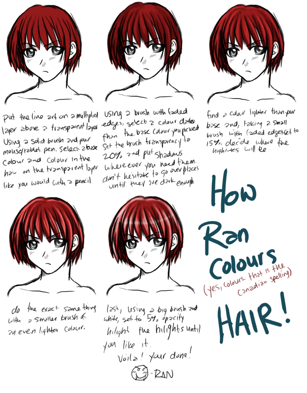 Ps Anime Hair Tutorial By Doujinshi On Deviantart