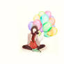 Balloon Girl Wallpaper