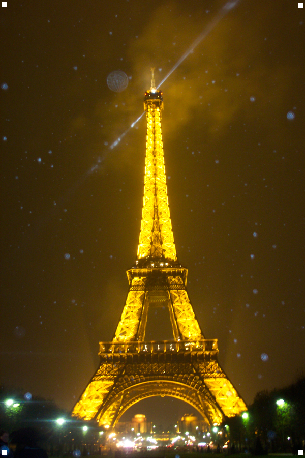 Paris Eiffel Night Lights Rain