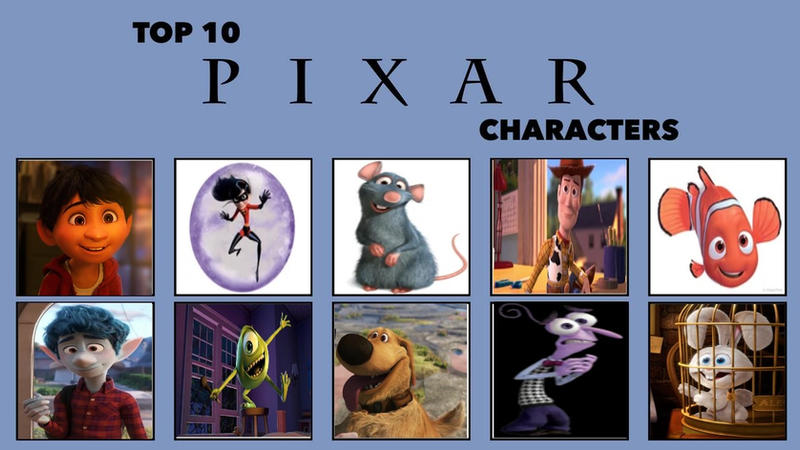 My Top 10 Favorite Pixar Characters by PPG2009 on DeviantArt