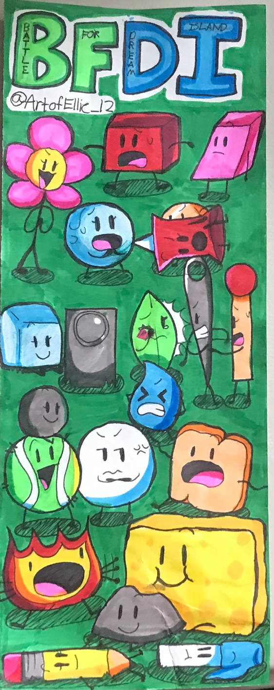 My own BFDI bookmark by EllieInkling4973 on DeviantArt