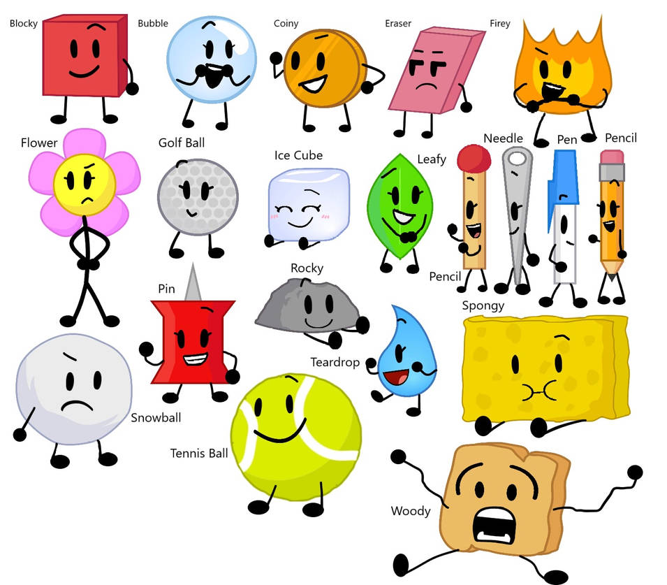 BFDI characters in my style by EllieInkling4973 on DeviantArt