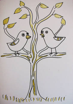 Birds in a tree