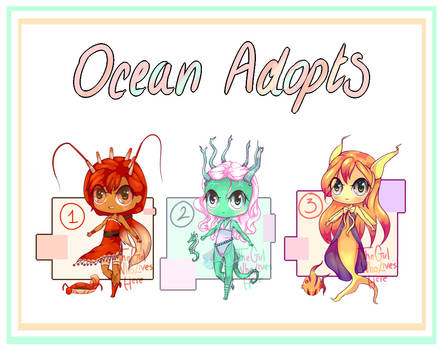 .: Ocean Themed Adopts:. {OPEN} by AdoptablesLiveHere