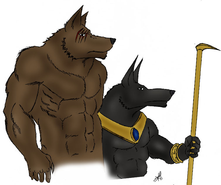 Werewolf and Anubis