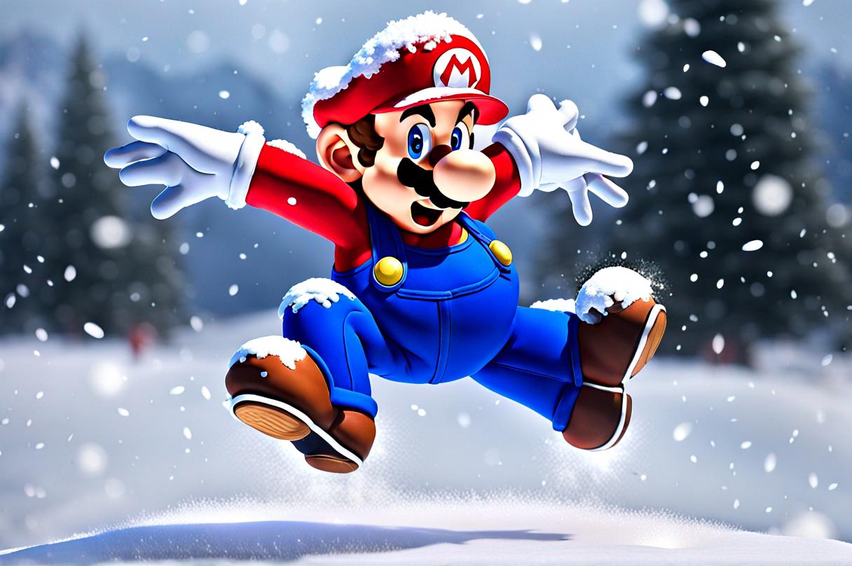 Mario dancing in the snow by CartoonAndAnime3 on DeviantArt