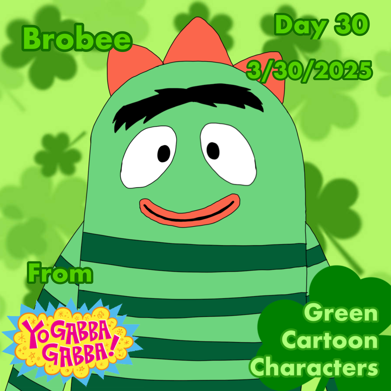Brobee Deviantart Green Cartoon Characters Day 30 - Brobee by CartoonAndAnime3 on DeviantArt
