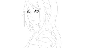 Naomi Uchiha Shippuden Style LineArt