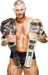 Randy Orton as WWE World Champion and IC Champion