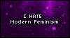 I HATE Modern Feminism Stamp